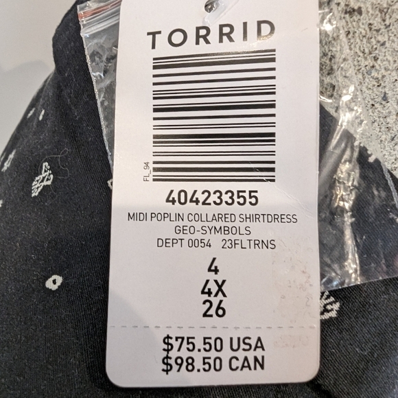 Torrid midi dress poplin cotton belted dress Size 4x - Picture 15 of 15